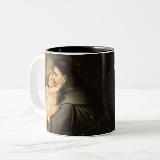 Maßgeschneiderte Saint Anthony Zweifarbige Tasse (Vorderseite Links)