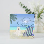 Maßgeschneiderte Samoyed "We have move" 5.25" x 5. Karte (Stehend Vorderseite)