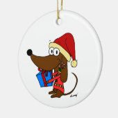 Maßgeschneiderte Santa Midge Keramik Keramik Ornament (Links)