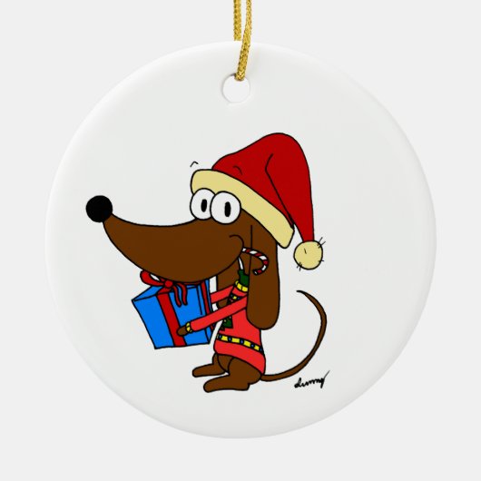 Maßgeschneiderte Santa Midge Keramik Ornament (Vorne)