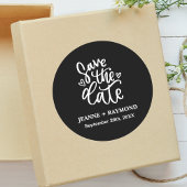 Maßgeschneiderte saubere Schwarze Hochzeit Sichern Runder Aufkleber