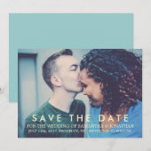 Maßgeschneiderte Save the Date moderne Hochzeitkar (Vorne/Hinten)