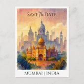 Maßgeschneiderte Save the Date Mumbai India Wasser Postkarte (Vorderseite)