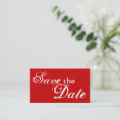 Maßgeschneiderte, Save the Date verdeckte Hochzeit Visitenkarte (Stehend Vorderseite)