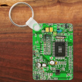 Maßgeschneiderte Schalttafel - Green Geeky Schlüsselanhänger (Vorderseite)
