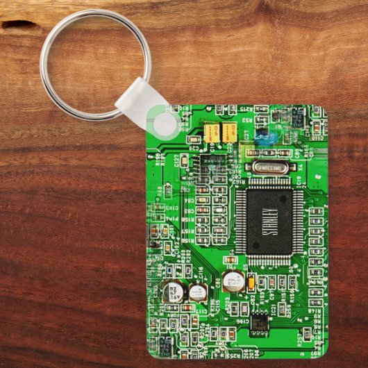 Maßgeschneiderte Schalttafel - Green Geeky Schlüsselanhänger (Vorderseite)