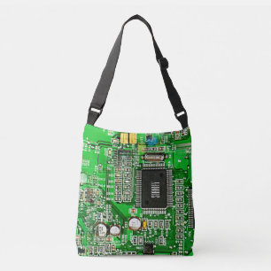 Maßgeschneiderte Schalttafel - Green Geeky Tragetaschen Mit Langen Trägern