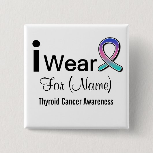 Maßgeschneiderte Schilddrüsenkrebserkrankung Button (Vorderseite)