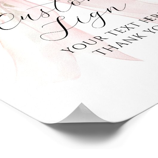 Maßgeschneiderte Schildkröte Blütenblume Mädchen B Poster (Ecke)