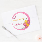 Maßgeschneiderte*Schmetterlingskleber Runder Aufkleber (Umschlag)