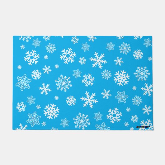Maßgeschneiderte Schneeflocken Fußmatte (Vorderseite)