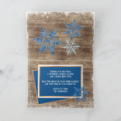 Maßgeschneiderte Schneeflocken und Holzplanen Feiertagskarte (Innenseite)