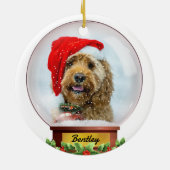 Maßgeschneiderte Schneeglobe Keramik Ornament (Hinten)