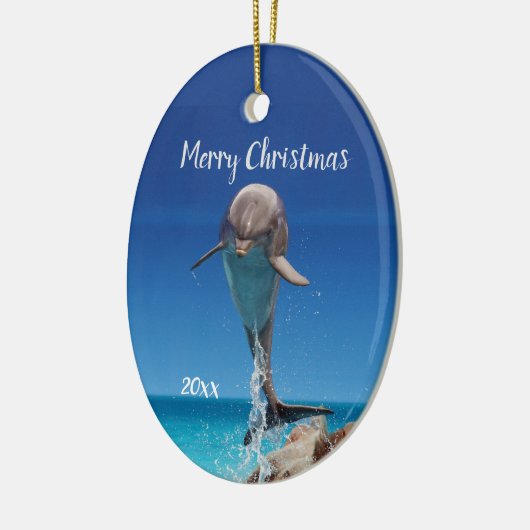 Maßgeschneiderte, schöne Dolphin Sea Tierwelt Keramik Ornament (Links)