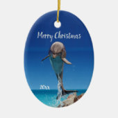Maßgeschneiderte, schöne Dolphin Sea Tierwelt Keramik Ornament (Vorne)