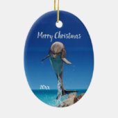 Maßgeschneiderte, schöne Dolphin Sea Tierwelt Keramik Ornament (Hinten)