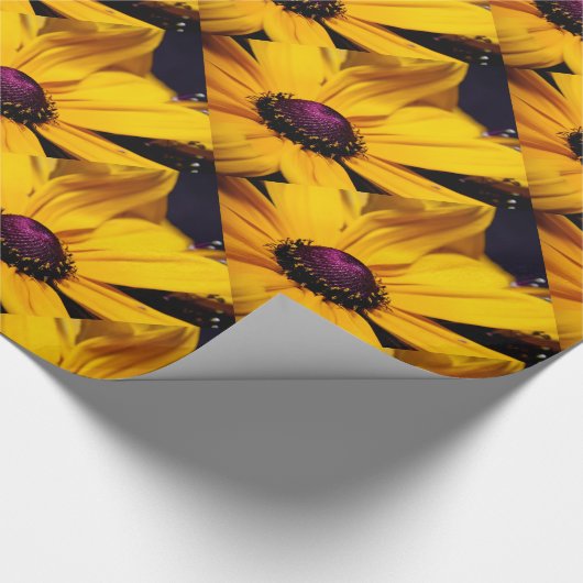 Maßgeschneiderte, schöne, gelbe Daisy-Blume Geschenkpapier (Ecke)