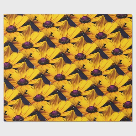 Maßgeschneiderte, schöne, gelbe Daisy-Blume Geschenkpapier (Flach)