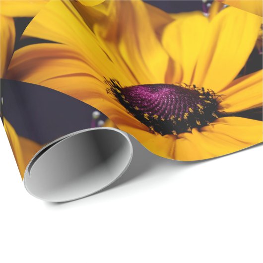 Maßgeschneiderte, schöne, gelbe Daisy-Blume Geschenkpapier (Rolleneckpunkt)