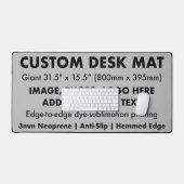 Maßgeschneiderte Schreibtischmatte - Magnesium Gra (Tastatur & Maus)