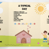 Maßgeschneiderte Schulbroschüre Dreifach Gefaltete Karte (Innenseite Mitte)