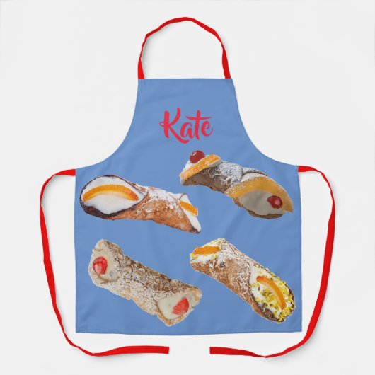 Maßgeschneiderte Schürze "Sweet Cannoli" (Vorderseite)