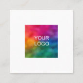 Maßgeschneiderte Schwarz-Gold-Vorlage modern Quadratische Visitenkarte (Rückseite)