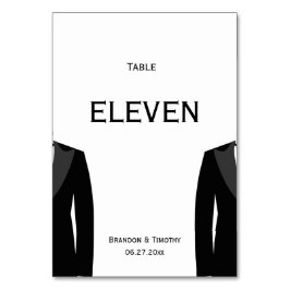Maßgeschneiderte Schwarz-Weiß-Gay-Hochzeiten-Tisch Tischnummer
