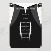 Maßgeschneiderte Schwarz-Weiß-Hochzeitsprogramme Programm (Rückseite)