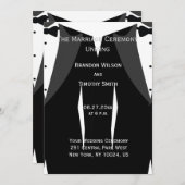 Maßgeschneiderte Schwarz-Weiß-Hochzeitsprogramme Programm (Vorne/Hinten)