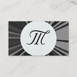 Maßgeschneiderte Schwarz/Weiß-Monogramm-Visitenkar Visitenkarte