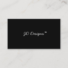 Maßgeschneiderte Schwarz/Weiß-Monogramm-Visitenkar Visitenkarte