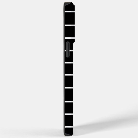 Maßgeschneiderte Schwarz-Weiß-Streifen Case-Mate iPhone Hülle (Rückseite / Rechts)