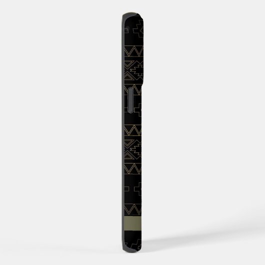 Maßgeschneiderte Schwarz-weiße Silver Gold Gray Az iPhone Hülle (Rechte Seite)