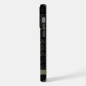 Maßgeschneiderte Schwarz-weiße Silver Gold Gray Az iPhone Hülle (Linke Seite)