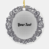 Maßgeschneiderte Schwarze Graduation Cap Keramik Ornament (Hinten)