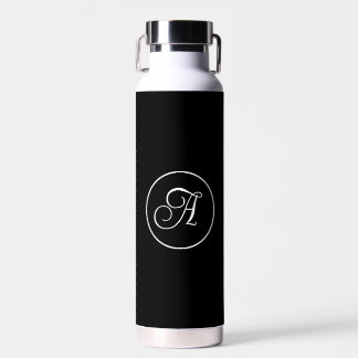 Maßgeschneiderte Schwarze Maskuline Modernes Monog Trinkflasche
