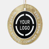Maßgeschneiderte, schwarze und goldene Business-Or Keramik Ornament (Links)