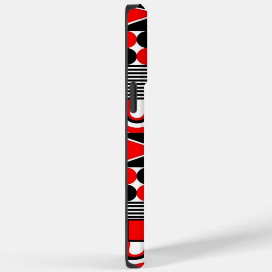 Maßgeschneiderte Schwarzweiß-Geometrie Case-Mate iPhone Hülle (Rückseite / Rechts)