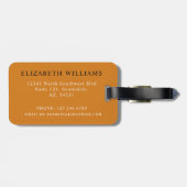 Maßgeschneiderte Schwarzweißblütengraue Blume Gepäckanhänger (Rückseite horizontal)