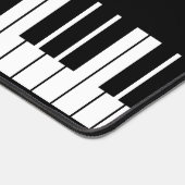 Maßgeschneiderte, schwarzweiße Klaviertasten Schreibtischunterlage (Ecke)