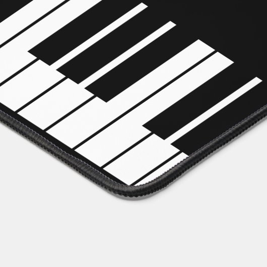 Maßgeschneiderte, schwarzweiße Klaviertasten Schreibtischunterlage (Ecke)