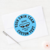 Maßgeschneiderte Schwimmteam-Aufkleber & Siegel fü Runder Aufkleber (Umschlag)
