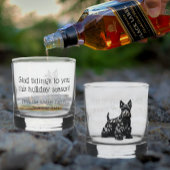 Maßgeschneiderte Scotty Dog Weihnachtsgesteine Whiskyglas