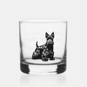 Maßgeschneiderte Scotty Dog Weihnachtsgesteine Whiskyglas (Vorderseite)