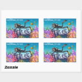 Maßgeschneiderte Scuba Diver Aufkleber (Blatt)