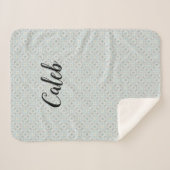 Maßgeschneiderte Seashell Pattern Kids Sherpadecke (Vorderseite (Horizontal))