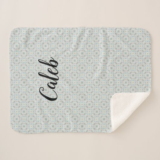 Maßgeschneiderte Seashell Pattern Kids Sherpadecke (Vorderseite (Horizontal))