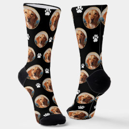 Maßgeschneiderte Seesocken mit niedlicher Hundepap Socken