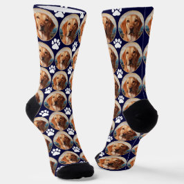 Maßgeschneiderte Seesocken mit niedlicher Hundepap Socken